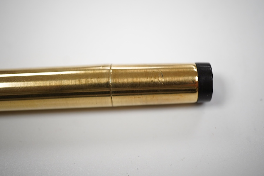 A Waterman No.42 'continental' safety with un unusual highly decorated cap top depicting female faces